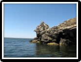 Отдых на Азове: вид на мыс Казантип с моря. Отдых на Азове: вид на мыс Казантип с моря.